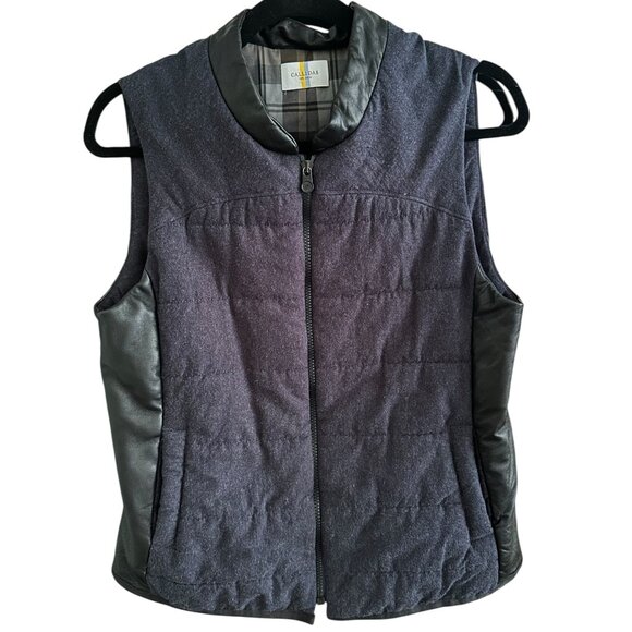 Callidae Equestrian Riding Vest in Blue Lava w/Plaid Lining Size Small - Picture 1 of 4